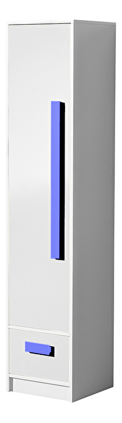 Polcos szekrény Gullia 4 (fehér + kék)