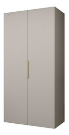 Šatníková skriňa 100 cm Mirabella 1 (kašmír + zlatá)