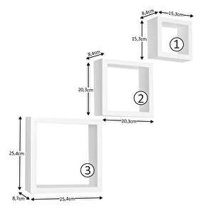 Polc Kvoro fehér (3 db.)