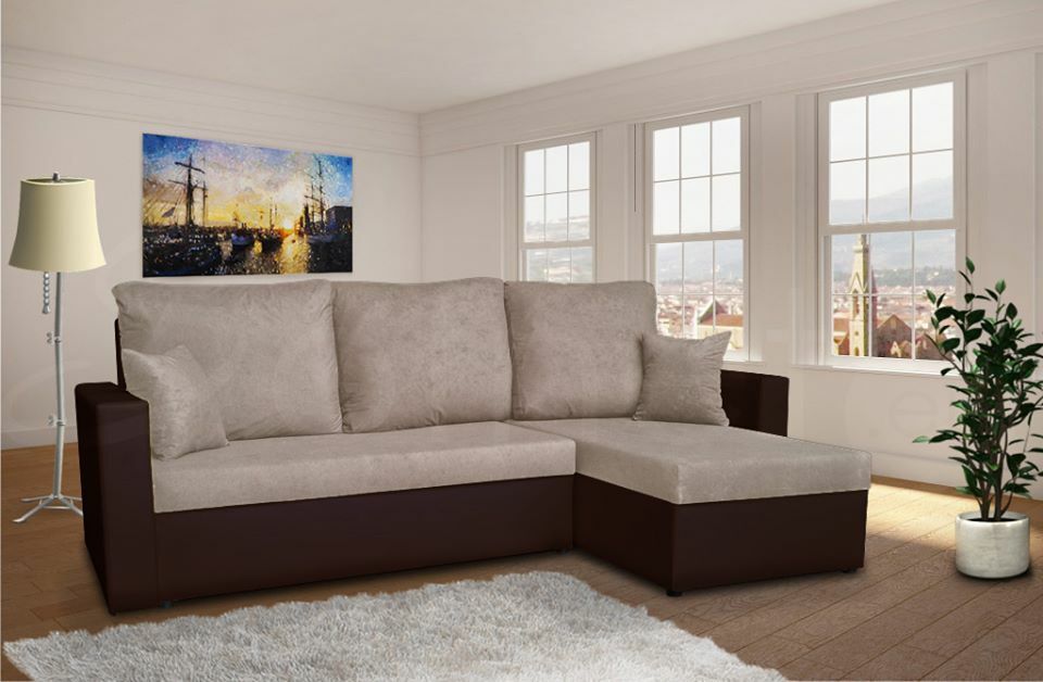 Colțar Parrie (maro + bej) (D)