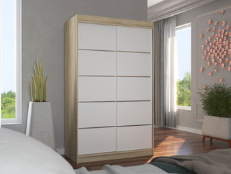 Ruhásszekrény Botres (szonoma tölgy + fehér)