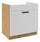 Dolná kuchynská skrinka pod drez Lucid 80 ZL 1S BB (korpus: dub artisan + front: mdf biela)