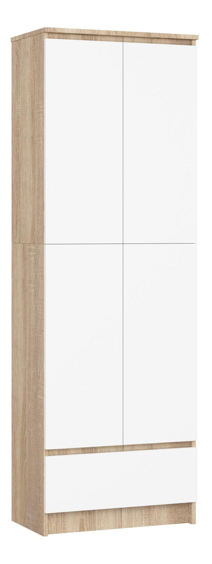 Policová skriňa Renzo (dub sonoma + biela)