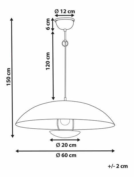Függesztett lámpa Arga (sárgaréz)