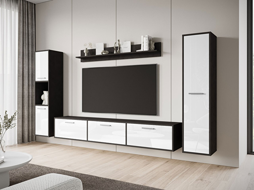 Mobilier living Ikinra XL (matera + lucios Alb) 