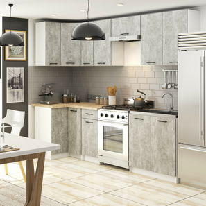 Dulap de bucătărie superior Organo W 30 (alb + beton)