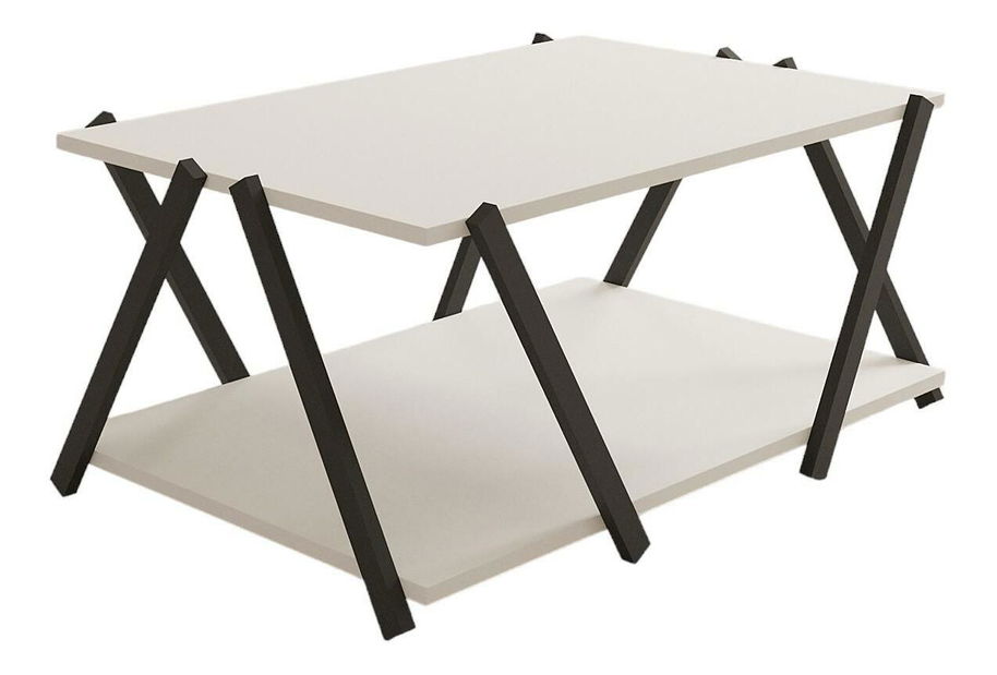 Konferenčný stolík Lesake 1 (antracit + biela) 