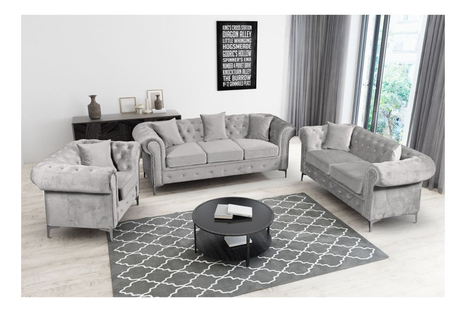 Canapea de lux cu două locuri Rikaro (velvet 03) 