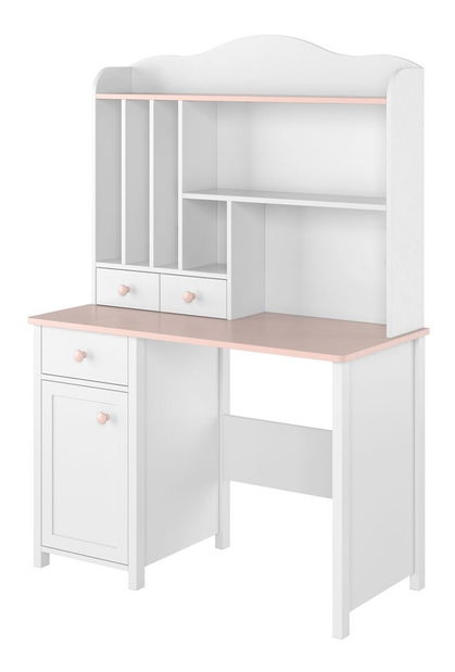 Masă PC Londria LN3 (alb + Roz)