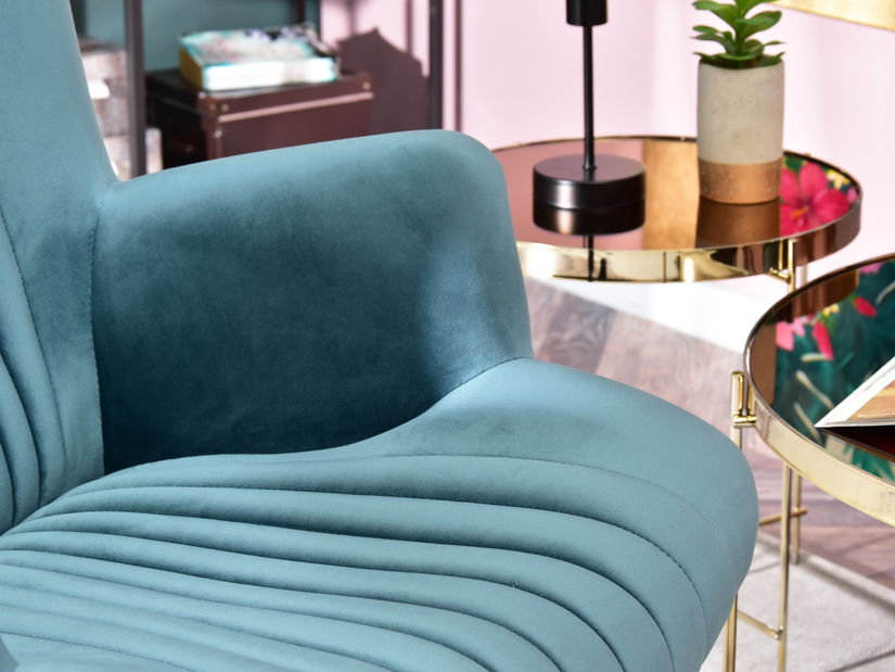 Relaxačné kreslo Elesenta (modrá + čierna)