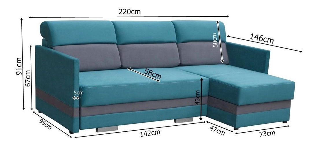 Rohová sedačka Kris (svetlohnedá + béžová) (P)