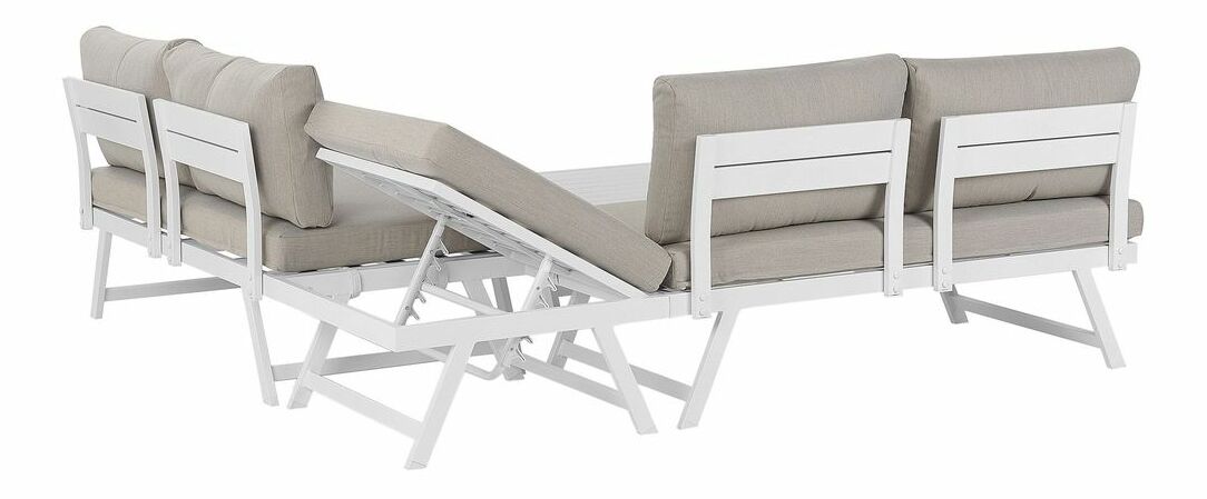 Záhradná sedacia súprava COCORO (sivá) (pre 5 osôb)