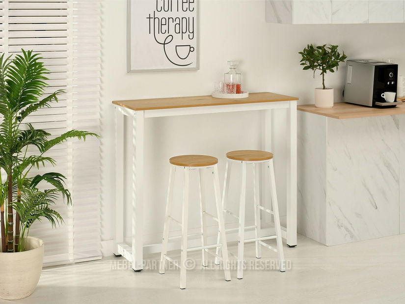 Blagovaonski set Remma (hrast + bijela) (za 2 osobe)