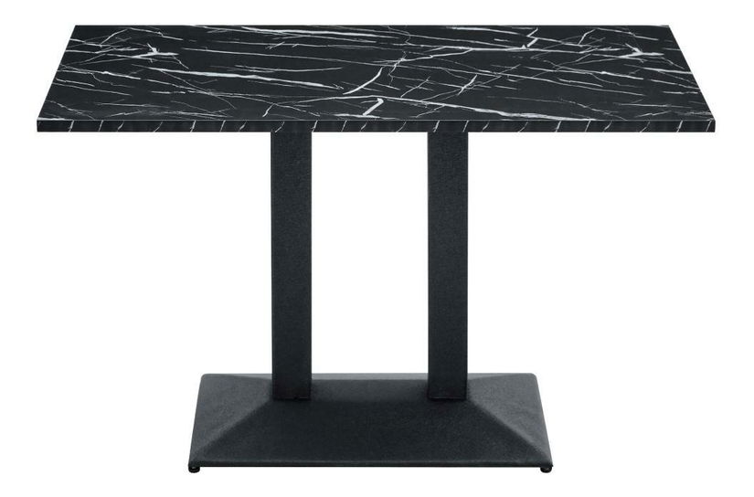 Blagovaonski stol Rahola 2 (crni mramor + crna) (za 4 osobe)