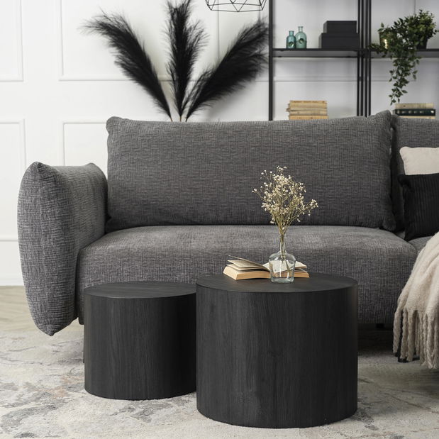 Set 2 ks konferenčných stolíkov Liloo (čierna) 