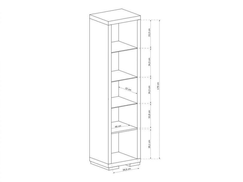 Vitirna Vega 12 (s LED rasvjetom) (hrast santana svijetli)