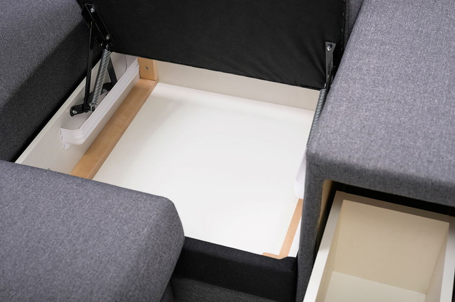 Kutna garnitura- Arin (tamnosiva + svijetlosiva) (L)