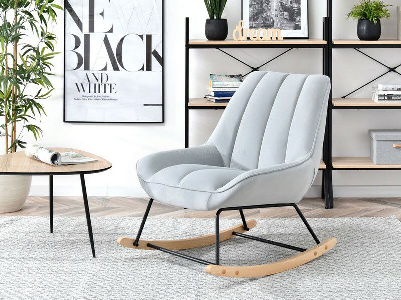 Fotoliu Bertie (gri + fag negru)