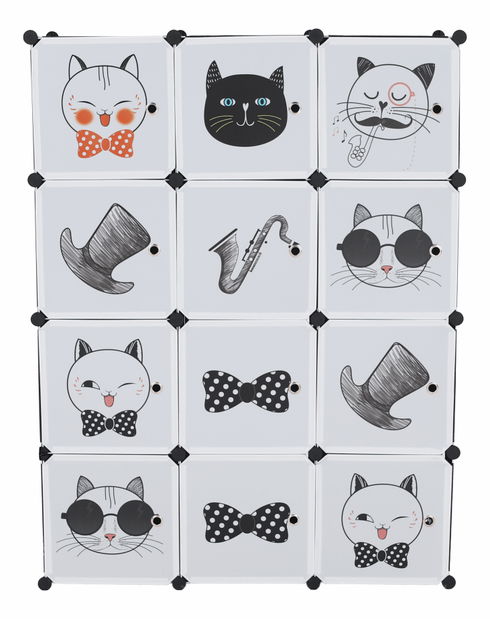 Gyerek moduláris szekrény Avi (szürke)