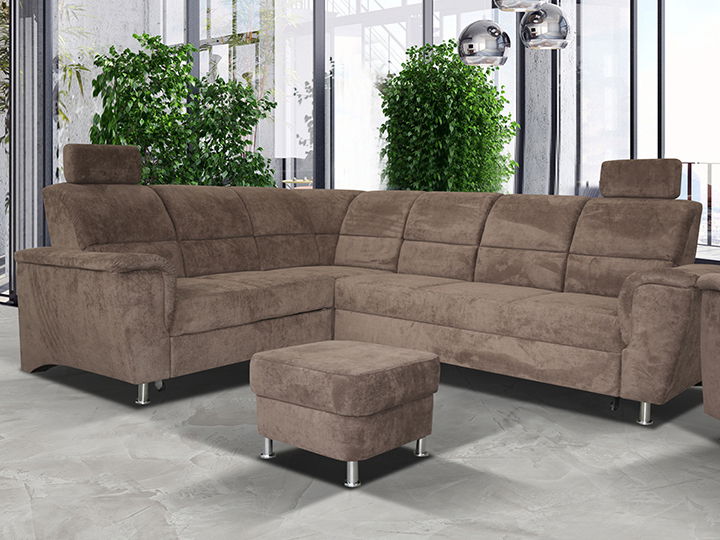 Rohová sedačka Santiago (hnedá) (L) *výpredaj