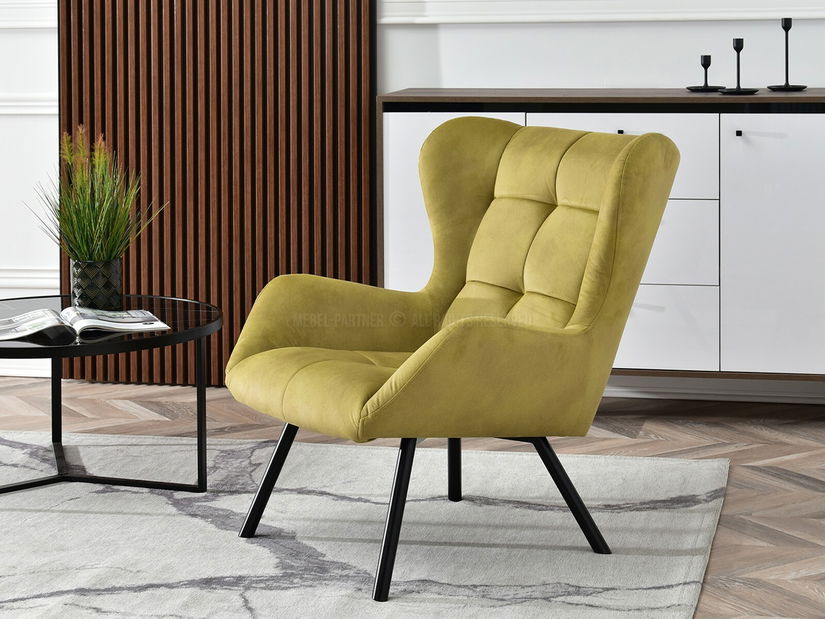 Dizájnos fotel Norweien (arany)