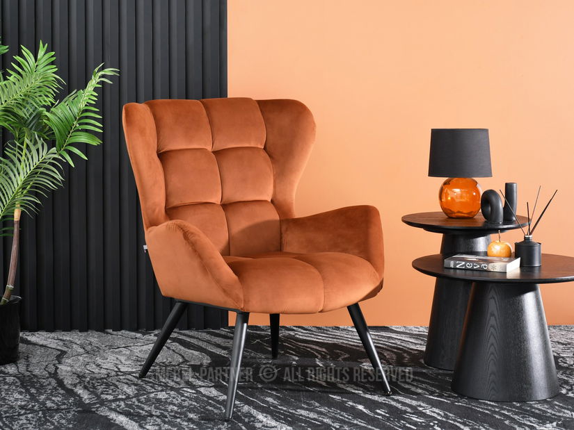 Fotoliu Kikino (cupru + negru)