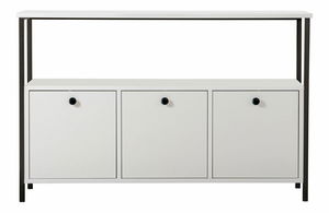 Konzolový stolík Solac (biela + čierna)