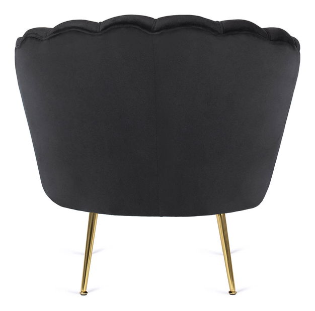 Kreslo Guarida (čierna) (s taburetkou)