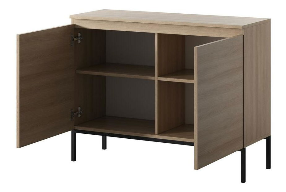 Skrinka Bennasi B2 (dub linberg + čierna)