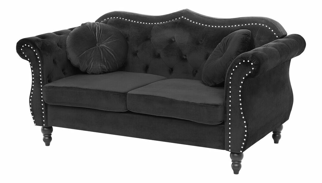 Pohovka dvojsedačka Stege (čierna)