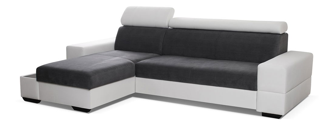 Sarokkanapé Lacey (fehér + szürke) (B)