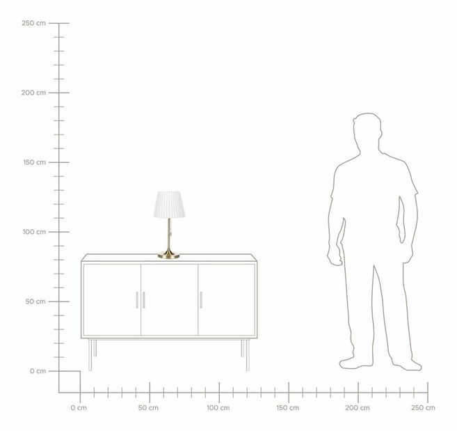 Stolná lampa Trysnica (mosadzná) 