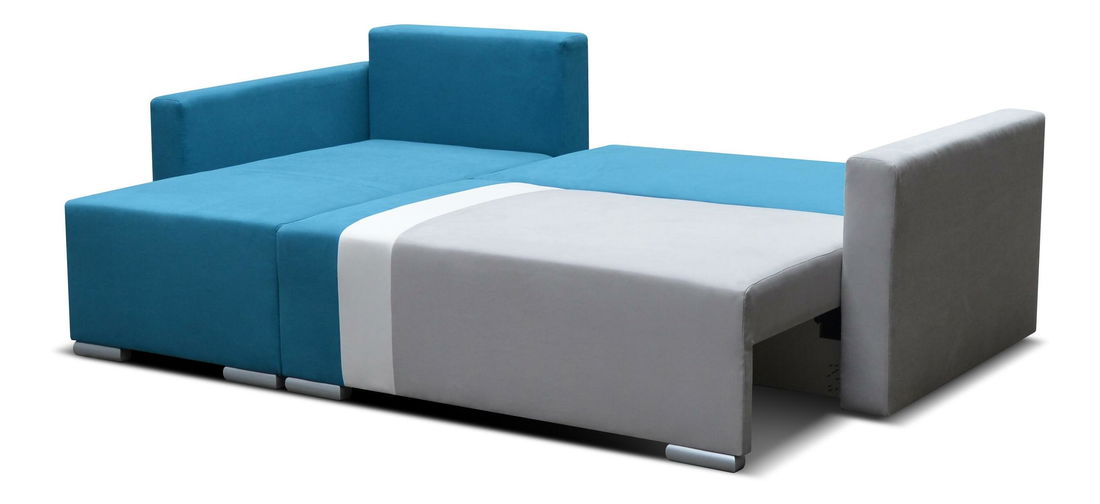 Kutna garnitura Erin (plava + svjetlosiva) (L) 