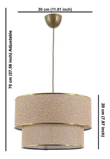 Stropna svjetiljka Clefereffa 1 (ecru + smeđa)