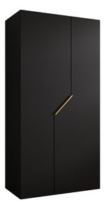 Šatníková skriňa Alaris 1 100 (čierna + zlatá)