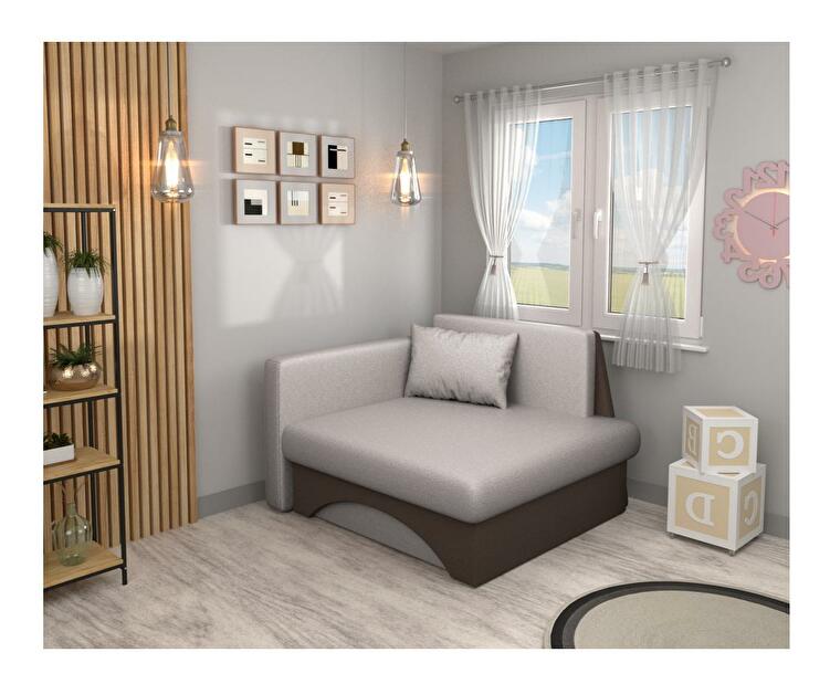 Kreslo Kubosik new (béžovosivá Taupe + hnedá) (L)