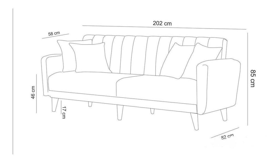 Sedacia súprava Aquamarine (tmavosivá)