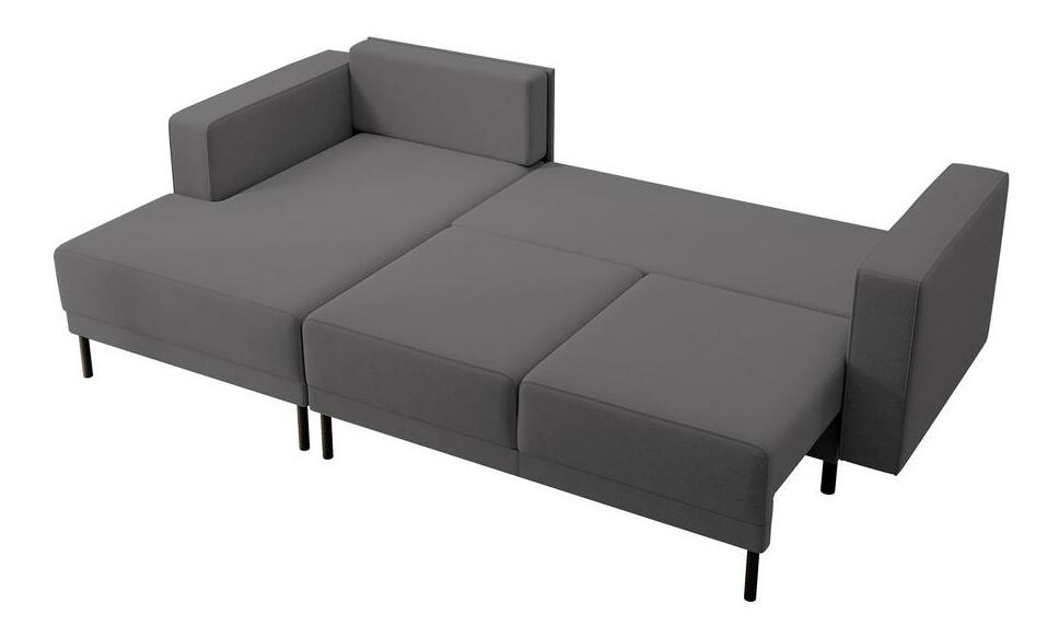 Sarokkanapé Rodriguez mini (B) (világos szürkés fekete + fekete)