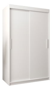 Šatníková skriňa 120 cm Toki (Biela matná + Biela matná)