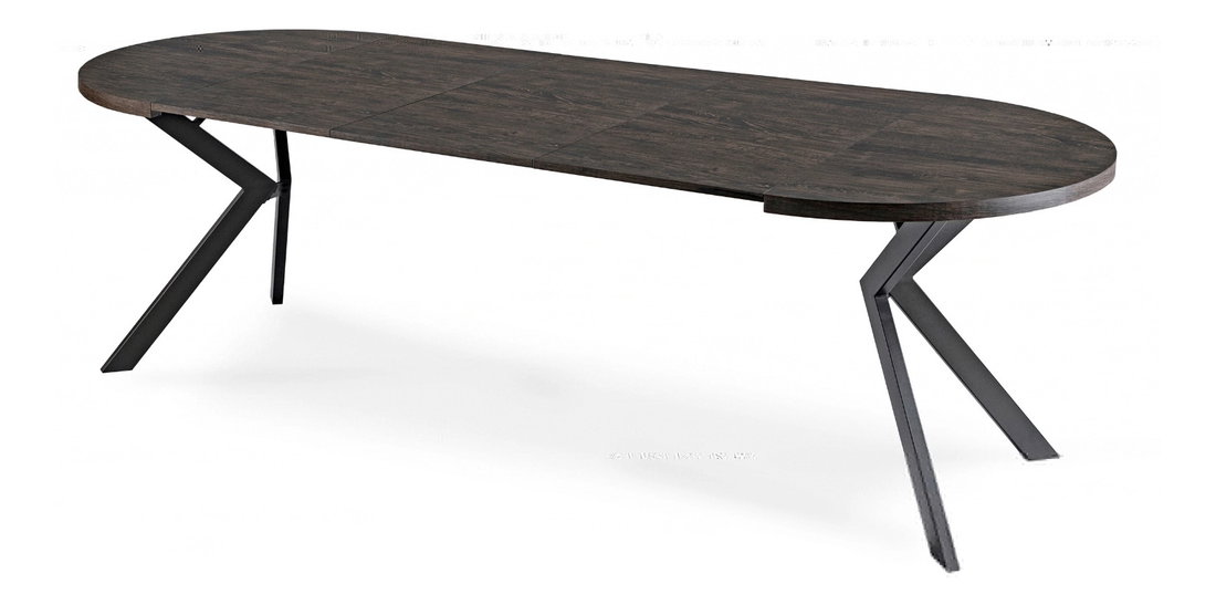 Rozkladací jedálenský stôl Lavar (čierna) (pre 4-10 osôb)