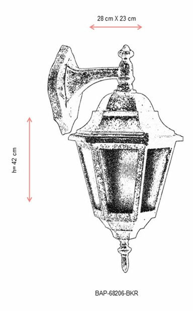Iluminat de perete pentru exterior Borys (maro)