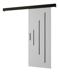 Uși culisante 80 cm Slavdro 3 (alb mat + negru mat)
