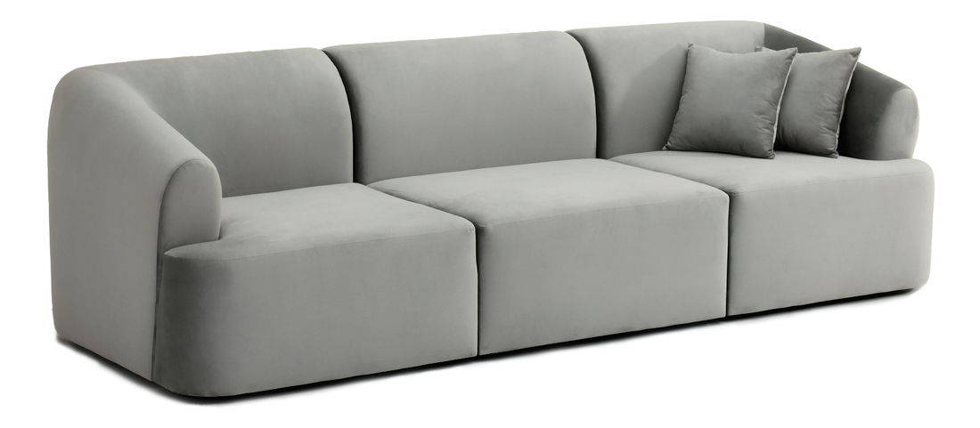 Pohovka trojsedačka Gramos (sivá + čierna)