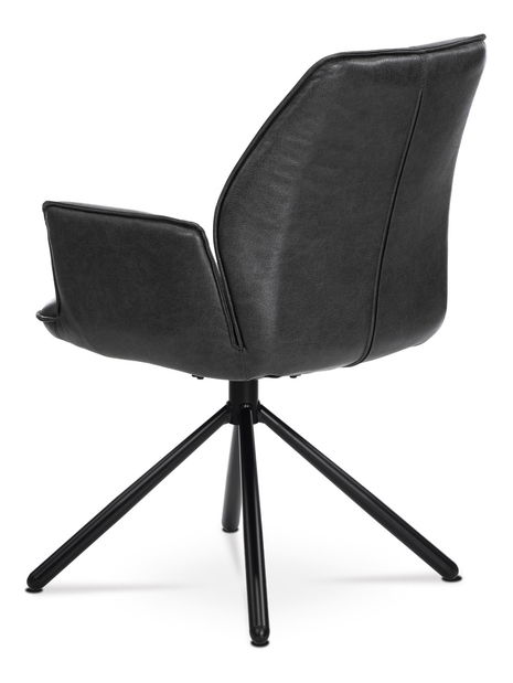 Jedálenská stolička Hamea-398-GREY3 (tmavosivá + čierna)
