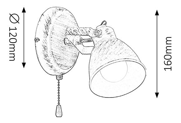 Bodové svietidlo Vivienne 5966 (antická biela)