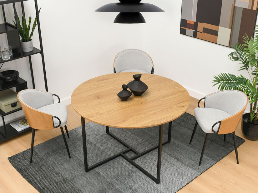 Blagovaonski stol Bird (hrast + crna)