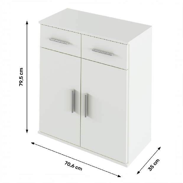 Komoda tip 2 Ressan (bijela)