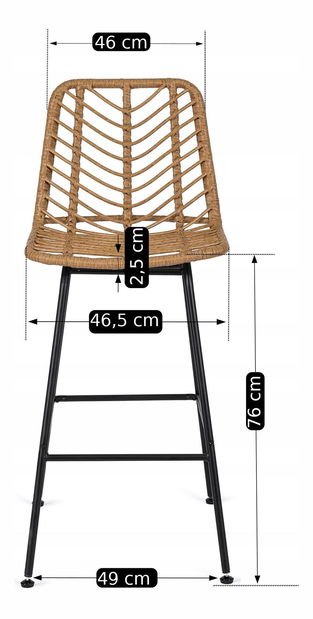 Scaun bar Jugada (natural) 