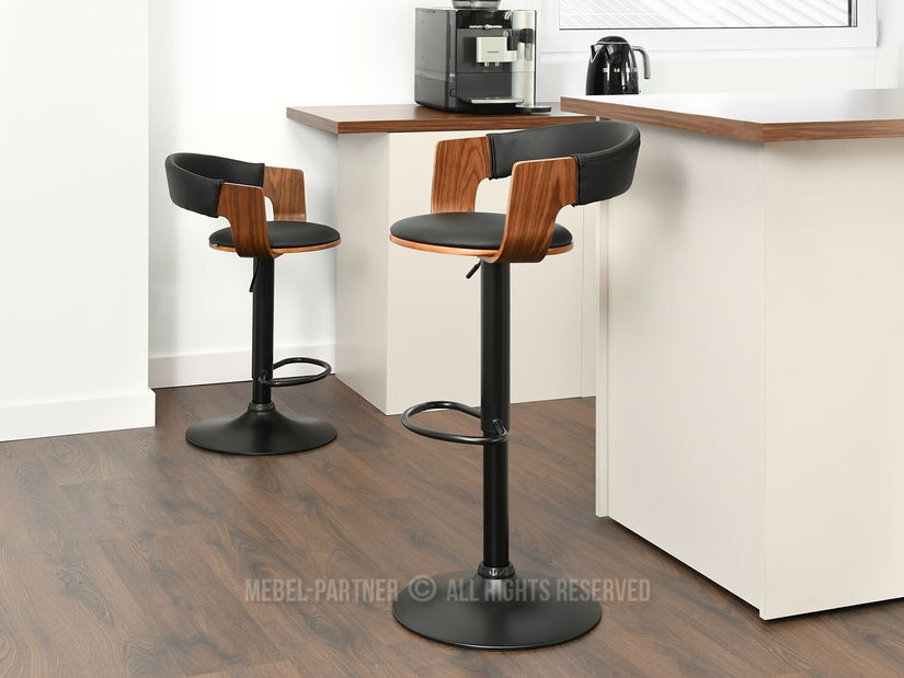 Stolička Hoch (orech tmavý + čierna)