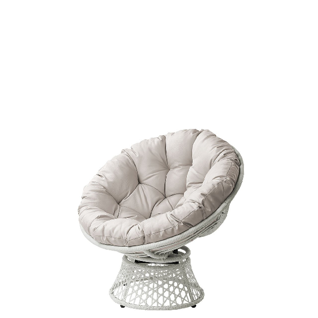 Vrtna okretna fotelja Arliss (korpus) (bijela + siva)
